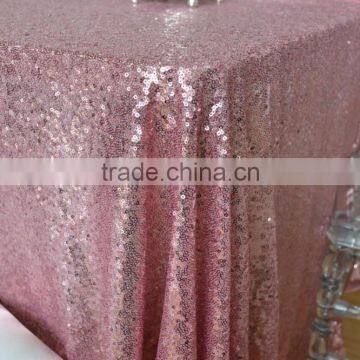 New Cheap Hot Sale Fancy 100% Polyester Embroidery Metallic Sequence Wedding Silver Sequin Table Cloth photo-3