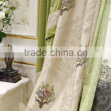 European Country Style Fresh Ready Made Chenille Bedroom Window Blackout Curtain photo-4