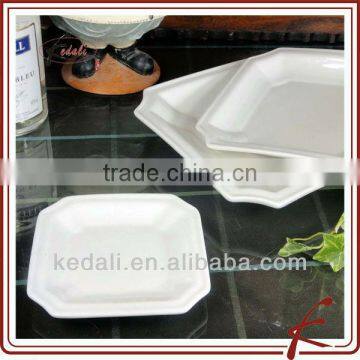 ceramic white square plate