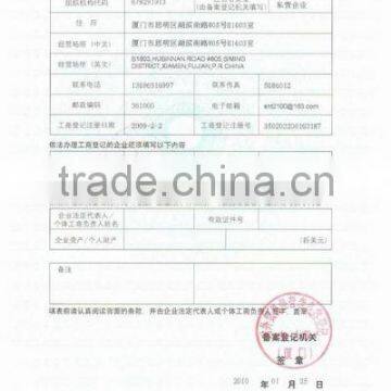 Foreign trade operators Registration Form