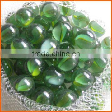 Round clear green marble glass