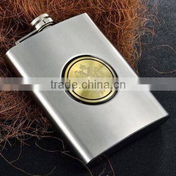 Hot selling stainless steel flagon, hip flask with engraved logo