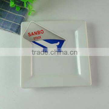 Stock Hot Selling Cheap Porcelain Square Plate , Cheap Ceramics Dinner Plate photo-2