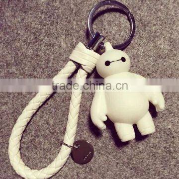 2015 American Movie Big Hero 6 Baymax keychain,New design big hero baymax keychain,Popular hot selling Vinyl keychain