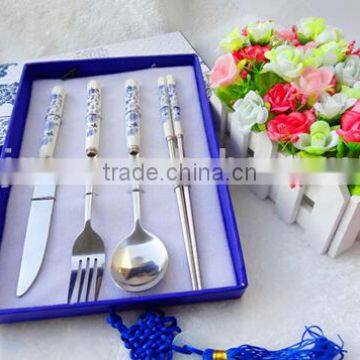 Porcelain Handle Flatware Set Stainless Steel Cutlery Set photo-4