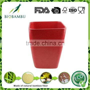 Wholesale cheap outdoor garden colorful bamboo fiber flowerpot