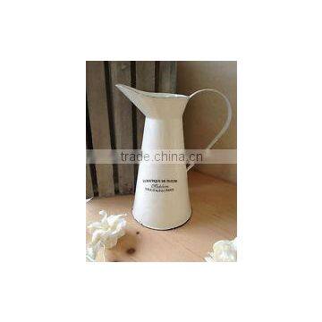 Home Decorative Galvanized Vintage Metal Pitcher Flower Jug photo-2
