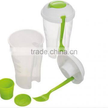 Salad Recipes Plastic Dressing Containers & Forks Compact