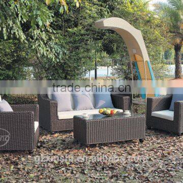 classic outdoor furniture PE rattan/wicker patio sofa set guangzhou supplier factory price