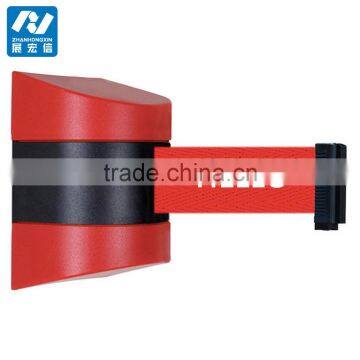 wall mount retractable belt barrier for queue control