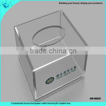 Hot Wholesale Clear Acrylic Tissue Holder With Base photo-6
