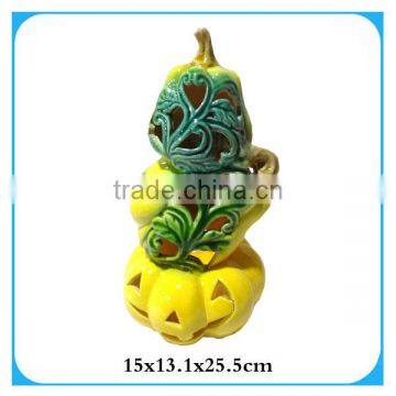 ceramic pumpkin light halloween