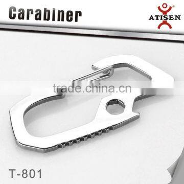 Survival Camping Hiking Rescue Gear Hot Mini Stainless Steel Carabiner Keychain EDC Multi Tool photo-3