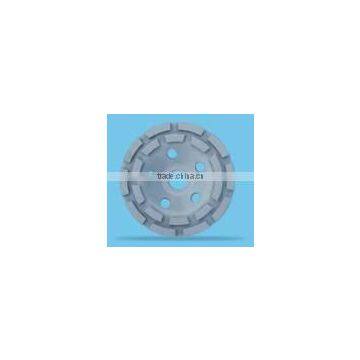 Cold pressed sintered double row grinding wheel