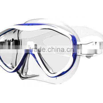 Low volume diving glasses, tempered glass dive mask(MK-102)