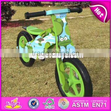 2017 New Design Original Work Cartoon Wooden Balance Bike Without Pedals for Toddlers W16C175 photo-4