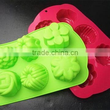 11031 Six Flower Shaped Promotional Gift Silicone Cake Mold photo-6