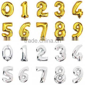 16 Inch Foil Balloons Party Decorative Foil Balloons Number Letter Foil Balloons photo-2