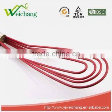 WCJ003 New Design Egg Whisk Silicone Wire Whisk, Egg Frother, Milk & Egg Beater Blender Wood Handle photo-4