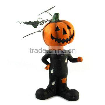 Flying clown pumpkin man figure for halloween decoration