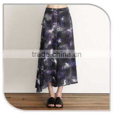 Floral Print Women Long Maxi Skirt photo-2