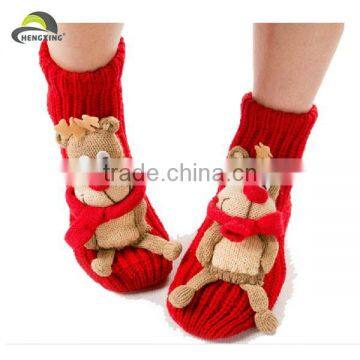 Design Your Own 3D Cow Knitted Girls Tube Socks photo-2