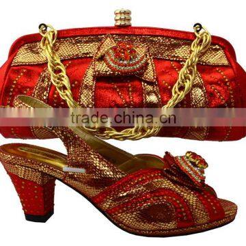 Personalized Design Good Quality Shiny Elegant Female Shoes and Matching Bags Lady Dress Matching Shoes and Bags MG1094 photo-4