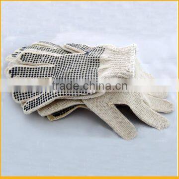 Non Slip Cotton Glove Industrial Pvc Dotted Cotton Workplace String Knit Safety Gloves With Dots photo-2