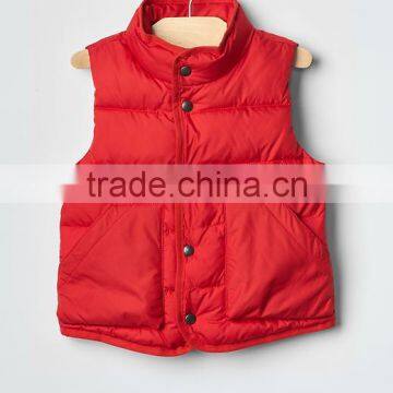 2016 new design warmest puffer vest,cotton red vest.kids winter cotton vest