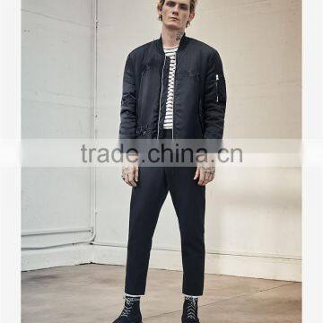 MGOO Custom Designs Embroidery Bomber Jackets Long Sleeves Zip Up Fly Mens Bomber Jackets Zip Up photo-6