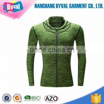 Hot Sale Half Zip Men Dry Fit Long Sleeve Polyester Spandex Shirt photo-5