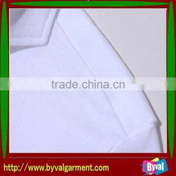 OEM 100% Cotton White High Neck Casual Clothing Short Sleeve Polo Neck Plain Shirt for Man photo-6