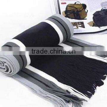 vertical stripe knit scarf mens knit striped scarf black & white striped scarf