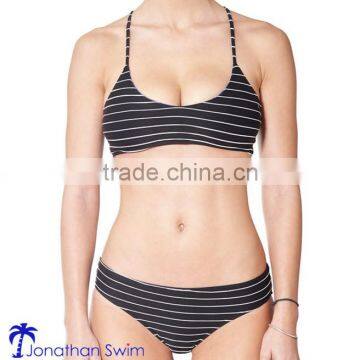 stripes sexy girl bikini