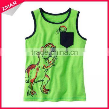 Wholesale Cotton Fashion Latest Custom Tank Top Printing For Children Clothing photo-1