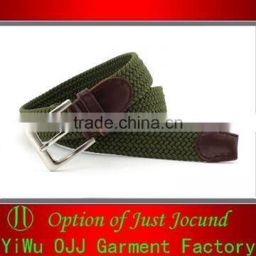 Lastest High Quality Pure Color Woven Belt for Women with Pin Buckle