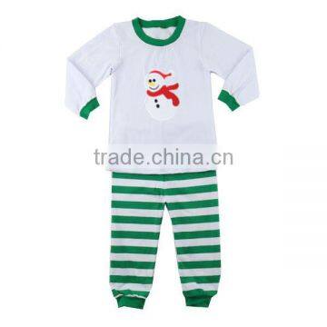 2017 Wholesale Toddler Boy Girl Cotton Christmas Pajamas Boutique Baby Clothes Red Green Kids Pajamas photo-3