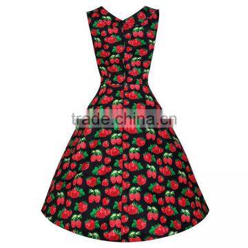 Plus Size Vintage Floral Swing Pinup Rockabilly Evening Party Dress photo-2