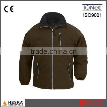 High Quality Wholesale Men Polar Fleece Jacket Casual Outdoor Garment With Zipper photo-2