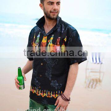Wholesale printing men's short sleeve shirts men hawaiian shirts