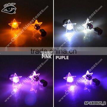Fashion LED Earring Star Shapes Lights Up Earring Studs photo-3