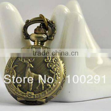 Free Sgipping !!! 27*27mm Round Pendant Pocket Watch ,antique Bronze Watch Jewelry