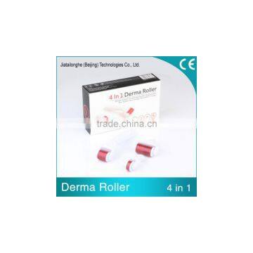 Best quality 4 in 1 derma roller set with 3 separate heads for skin care