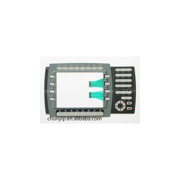 hmi touch screen membrane switch keypad with large transparent window