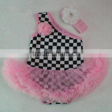 Quality Kids Summer Clothes Girls Tutu Dress+Headband Set