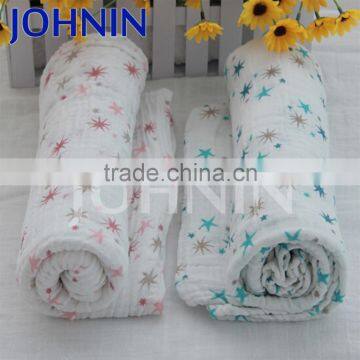 Wholesale soft textile 47*47'' breathable muslin baby heated swaddle blanket