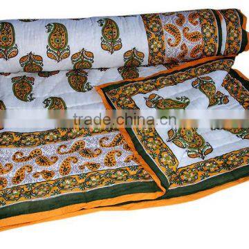 Jaipuri Block Print Cotton Razai Online | Indian Cotton Quilts