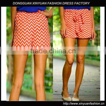 OEM ladies outdoor chiffon short pants boutique girl clothing