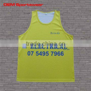 Wicking custom sublimated running singlet