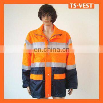 High visibility 3M safety men fashion waterproof reflective jacket